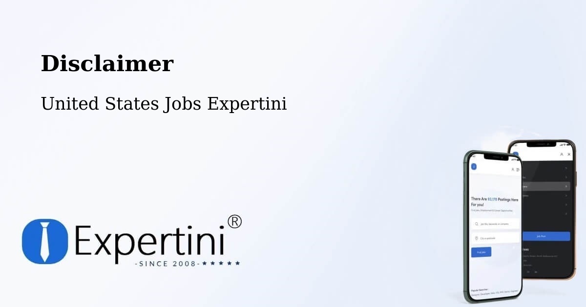 Disclaimer – Camas - United States Jobs Expertini